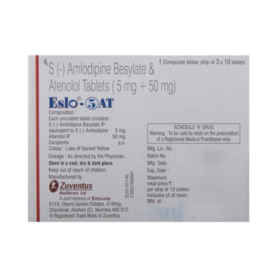 Eslo At 5mg Strip Of 15 Tablets