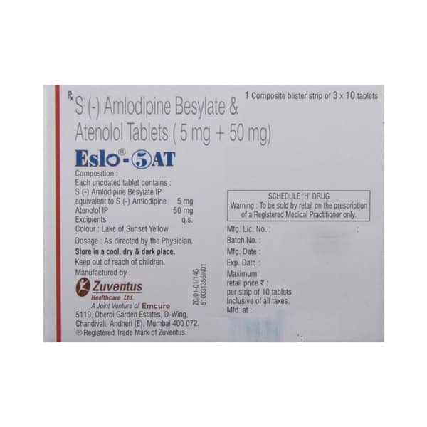 Eslo At 5mg Strip Of 15 Tablets