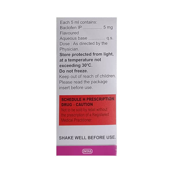 Baclof 5mg Strawberry Flavour Bottle Of 200ml Oral Liquid