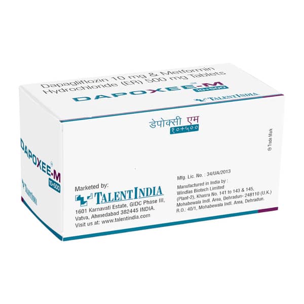 Dapoxee M 10/500mg Strip Of 10 Tablets