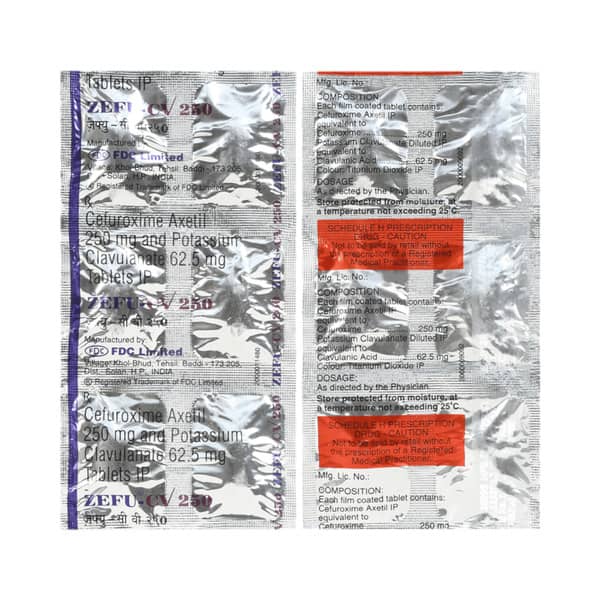 Zefu Cv 250 Strip Of 10 Tablets