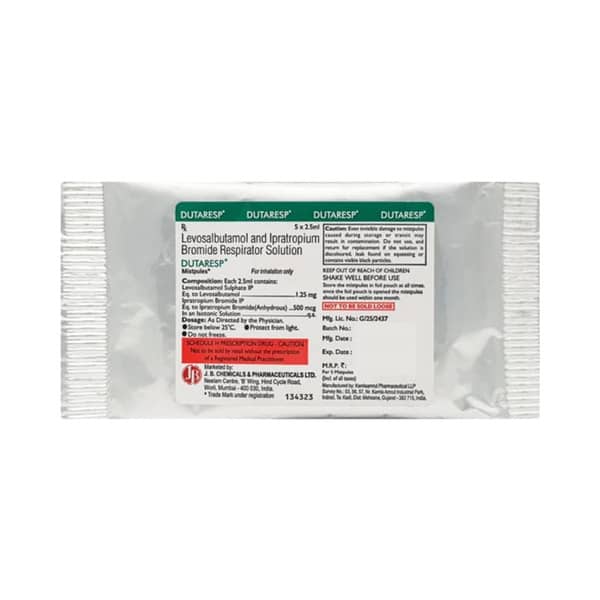 Dutaresp 2.5ml Packet Of 5 Respules