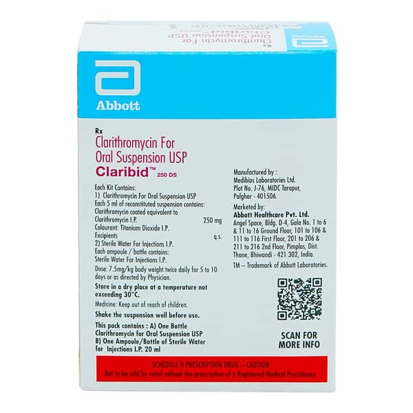 Claribid 250Mg Ds Bottle Of 30Ml Dry Suspension