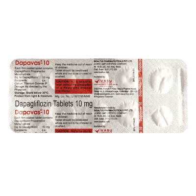 Dapavas 10mg Strip Of 10 Tablets