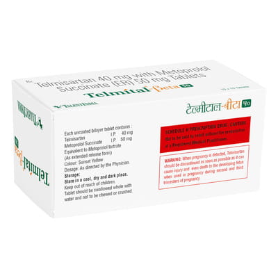 Telmital Beta 50mg Strip Of 10 Tablets