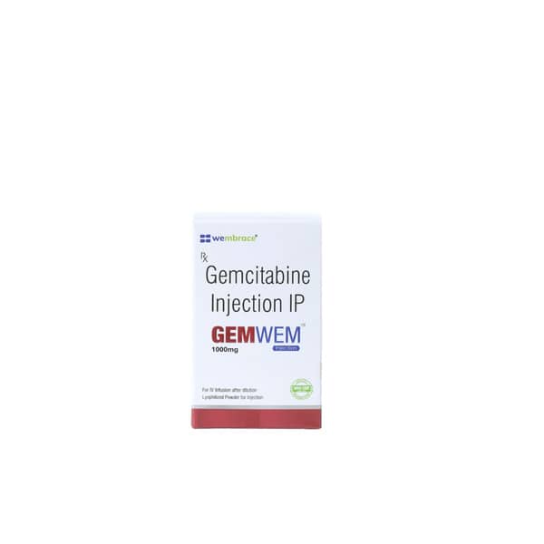 Gemwem 1000mg Dry Vial Of 1 Powder For Injection