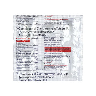 Esogress Hp Strip Of 6 Combikit Tablets