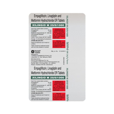 Xilingio M 25/5/1000mg Strip Of 10 Tablets