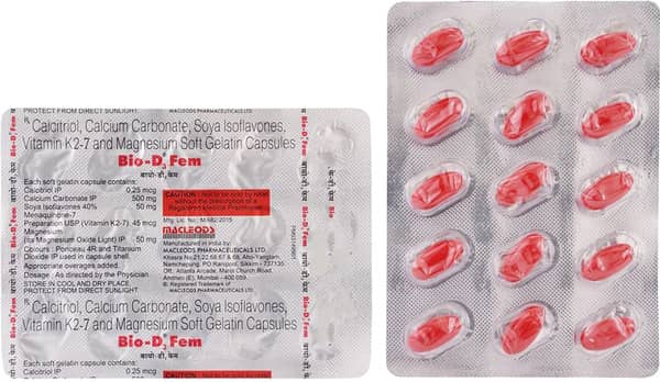 Bio D3 Fem Strip Of 15 Softgel Capsules