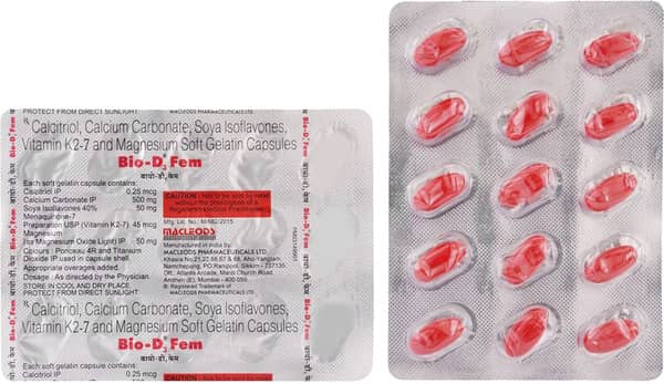 Bio D3 Fem Strip Of 15 Softgel Capsules
