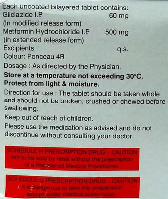Gluconorm Z Xr 60 Strip Of 15 Tablets