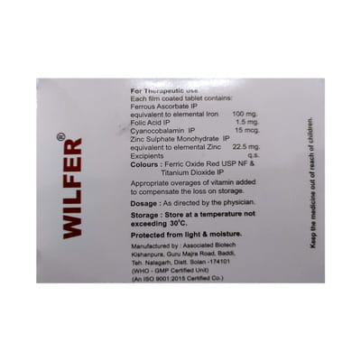 Wilfer Strip Of 10 Tablets
