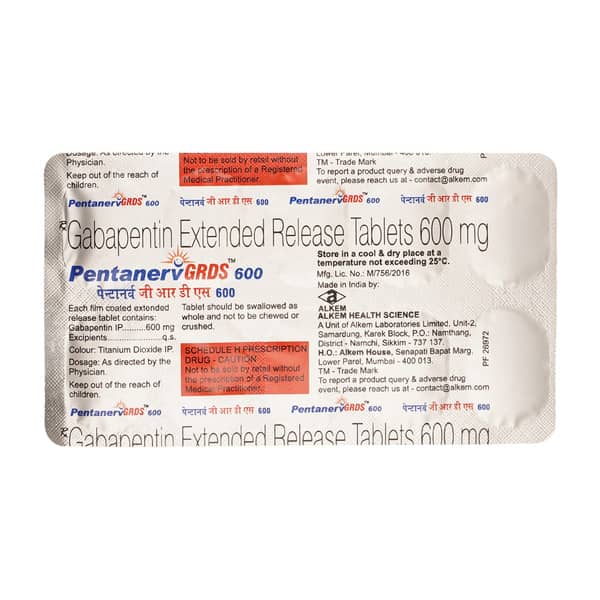 Pentanerv Grds 600Mg Strip Of 10 Tablets