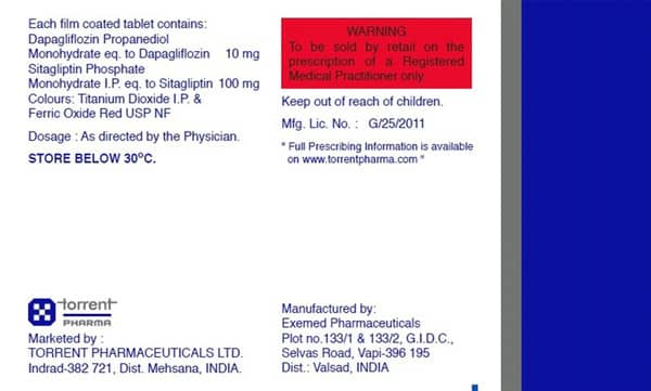 Glucreta S 10/100mg Strip Of 10 Tablets