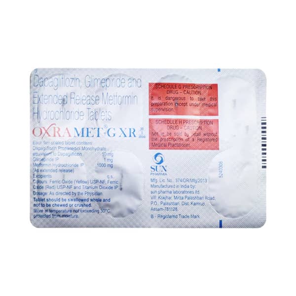 Oxramet G XR 10/1/1000mg Tablet
