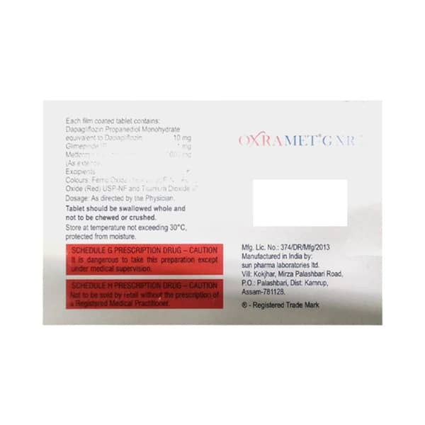 Oxramet G XR 10/1/1000mg Tablet