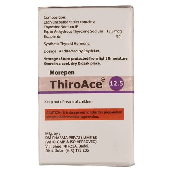 Thiroace 12.5Mcg Bottle Of 100 Tablets