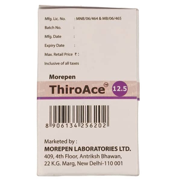 Thiroace 12.5Mcg Bottle Of 100 Tablets
