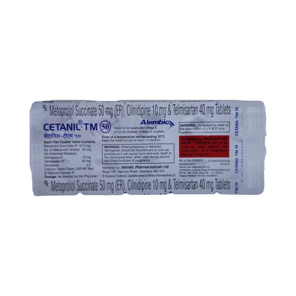 Cetanil Tm 50mg Strip Of 10 Tablets