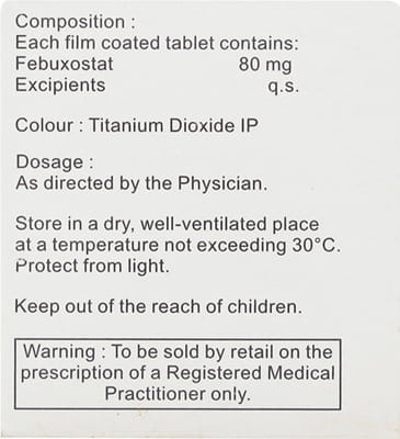 Feburic 80mg Strip Of 15 Tablets