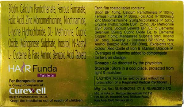 Hair Funda Strip Of 10 Tablets
