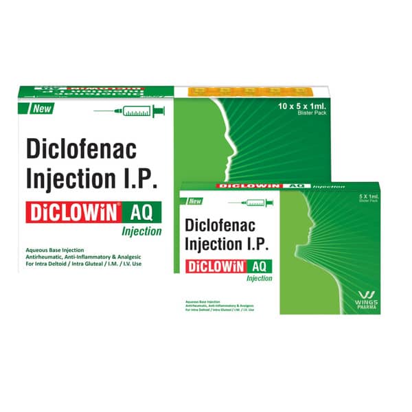 New Diclowin Aq Ampoule Of 1Ml Injection