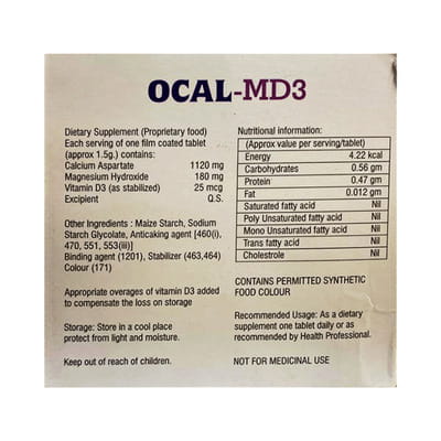 Ocal Md3 Strip Of 10 Tablets