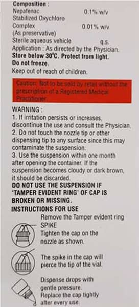 Nepablu Bf Bottle Of 5ml Eye Drops