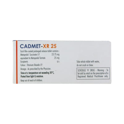 Cadmet Xr 25mg Strip Of 10 Tablets