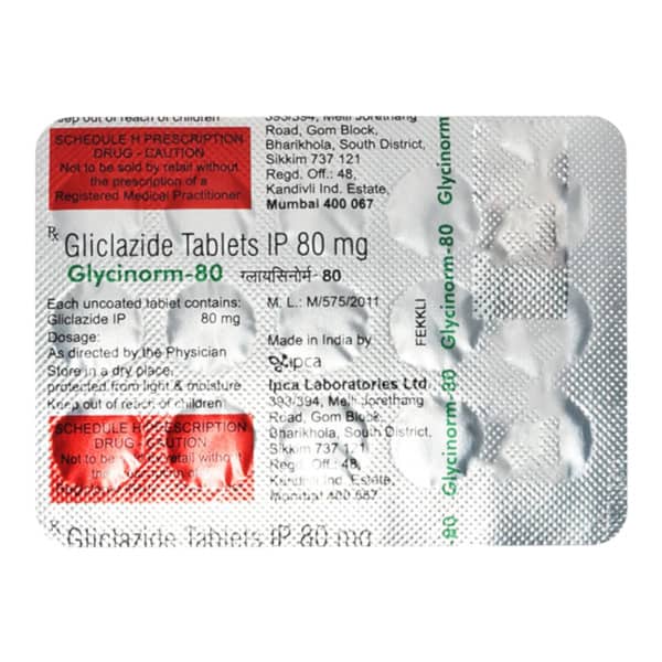 Glycinorm 80mg Strip Of 15 Tablets