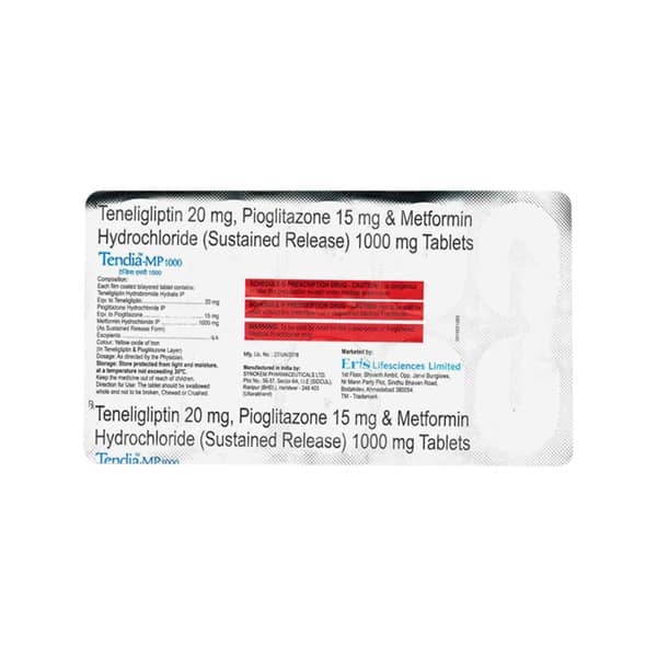 Tendia Mp 1000mg Strip Of 10 Tablets