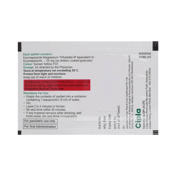 Esomac 10mg Sachet Of 1gm Granules