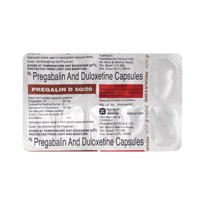 Pregalin D 50/20mg Strip Of 10 Capsules