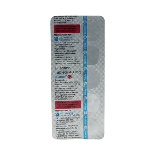 Bilahist 40Mg Strip Of 10 Tablets