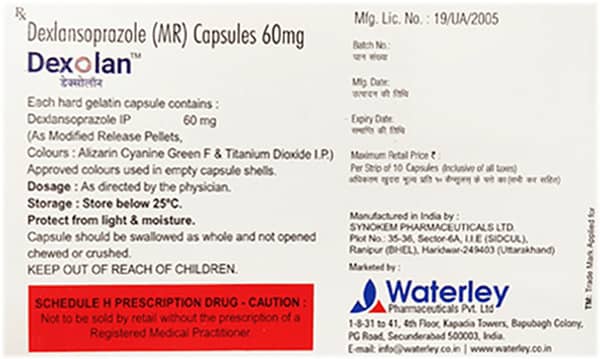 Dexolan 60mg Strip Of 10 Capsules