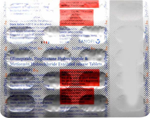 Amaryl Mp 2mg Strip Of 20 Tablets