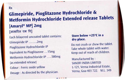 Amaryl Mp 2mg Strip Of 20 Tablets
