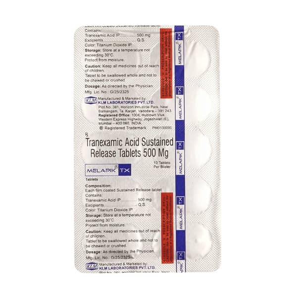 Melapik Tx 500mg Strip Of 10 Tablets