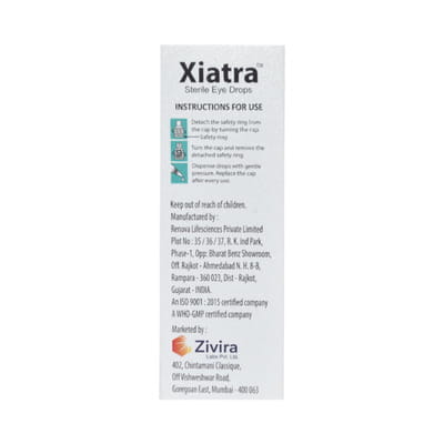 Xiatra Bottle Of 3ml Eye Drops