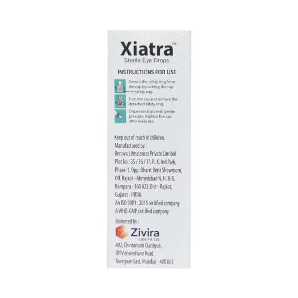 Xiatra Bottle Of 3ml Eye Drops