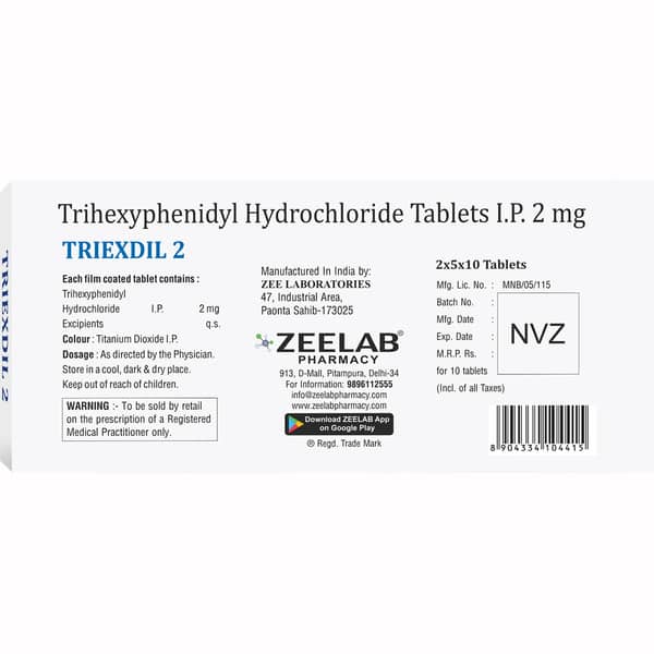 Triexdil 2mg Strip Of 10 Tablets