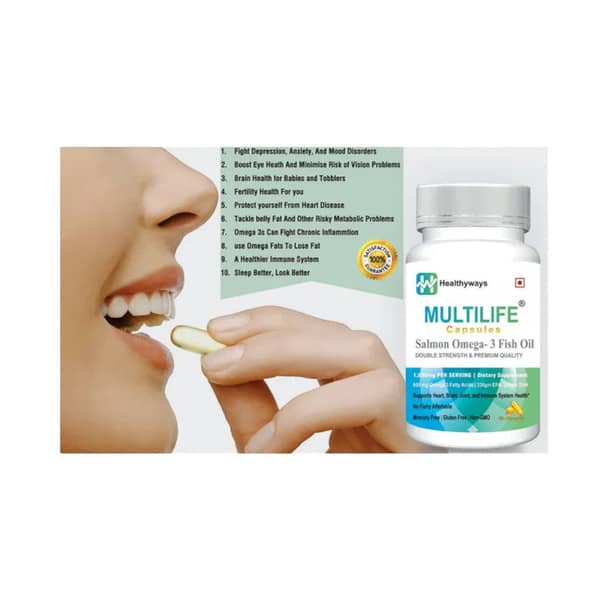 Healthyways Multilife Salmon Omega 3 Fish Oil Bottle Of 30 Capsules