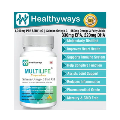 Healthyways Multilife Salmon Omega 3 Fish Oil Bottle Of 30 Capsules