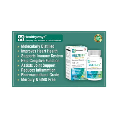 Healthyways Multilife Salmon Omega 3 Fish Oil Bottle Of 30 Capsules