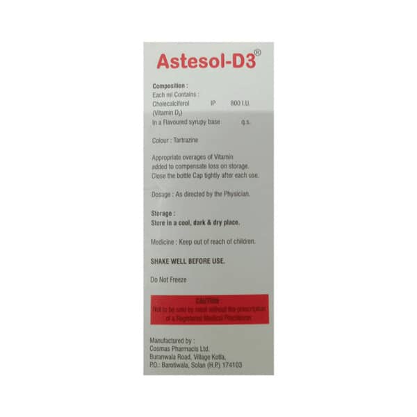 Astesol D3 Bottle Of 15Ml Oral Drops