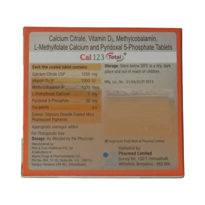 Cal 123 Total Strip Of 15 Tablets