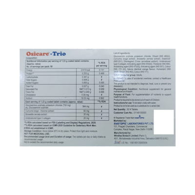 Osicare Trio Strip Of 10 Tablets