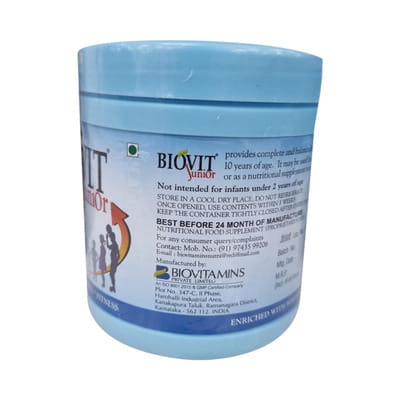 Biovit Junior Chocolate Flavour Jar Of 200gm Powder