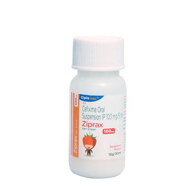 Ziprax 100mg Orange Flavour Bottle Of 30ml Dry Syrup