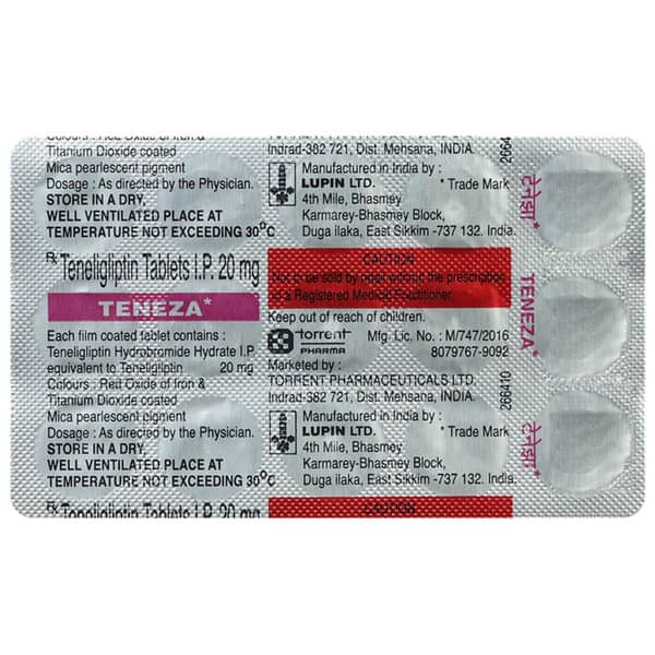 Teneza 20mg Strip Of 15 Tablets